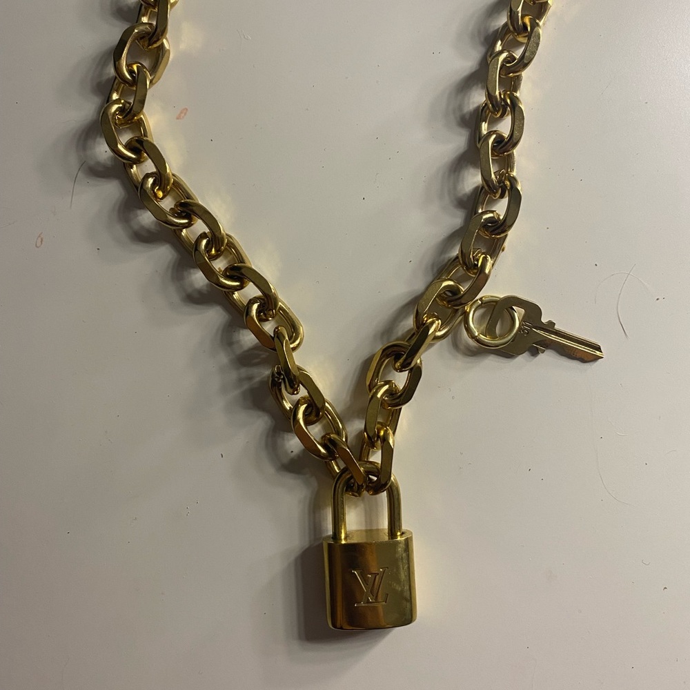 Authentic LV lock necklace